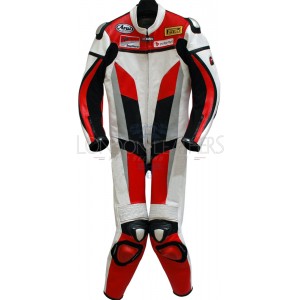 RTX Red Spartan Sports Biker One Piece Leather Suit